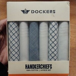 Dockers Blue and White Handkerchief Set